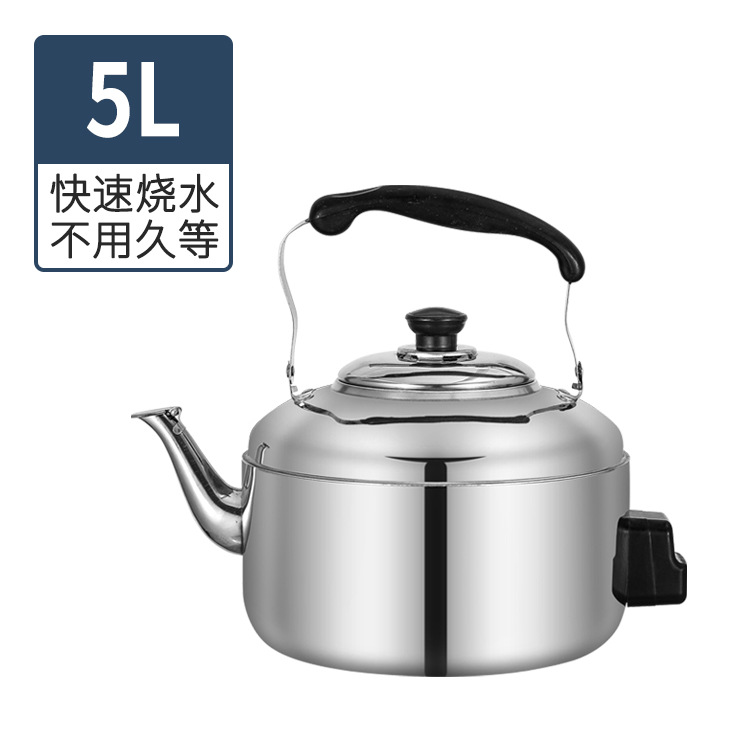 Factory Wholesale Stainless Steel Large Capacity Sound Zhongbao Electric Kettle Home Use and Commercial Use Electric Heating Boiling Water Pot Fast Boiling Water
