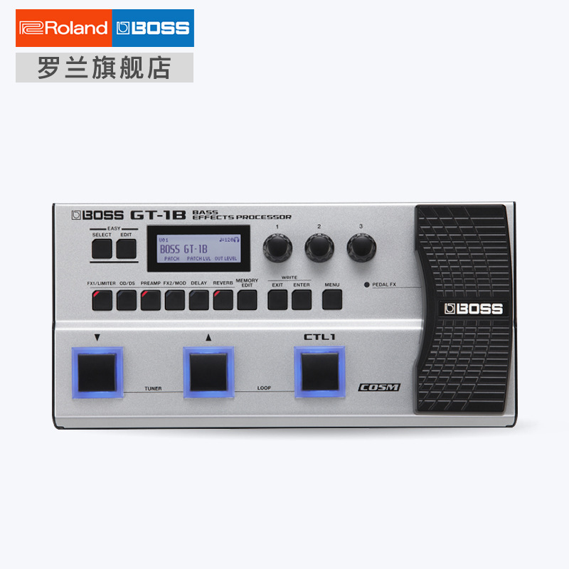 roland/罗兰 boss gt-1b电吉他综合效果器便携电贝司效果器带踏板