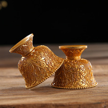尼泊尔工艺黄铜掐丝高脚供水杯杯财神净水杯用品家用摆件中号
