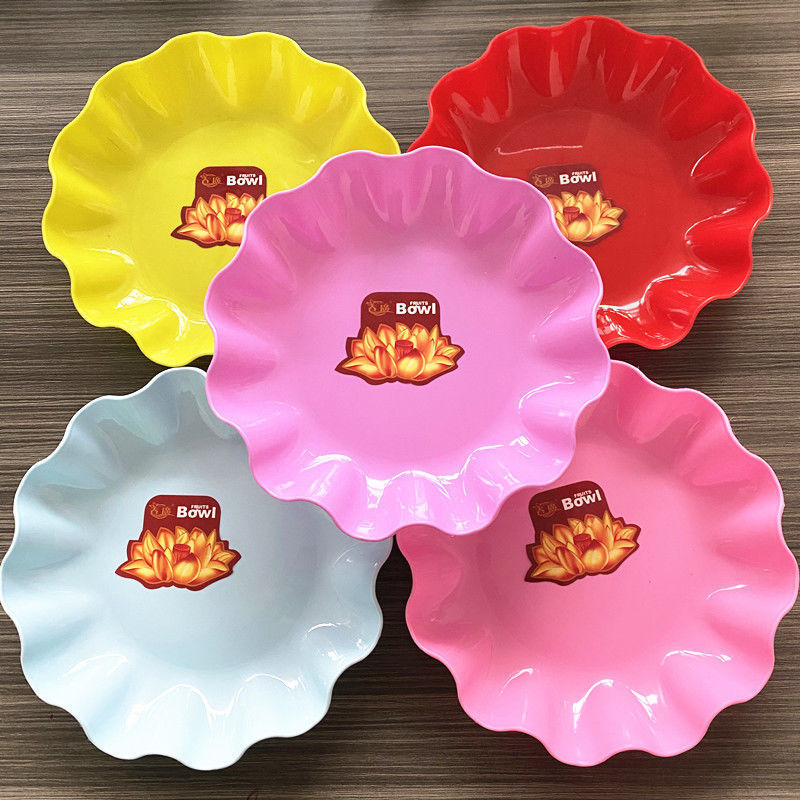 323 color curling fruit plate plastic candy color living room coffee table storage fruit plate snack plate dried fruit snack plate