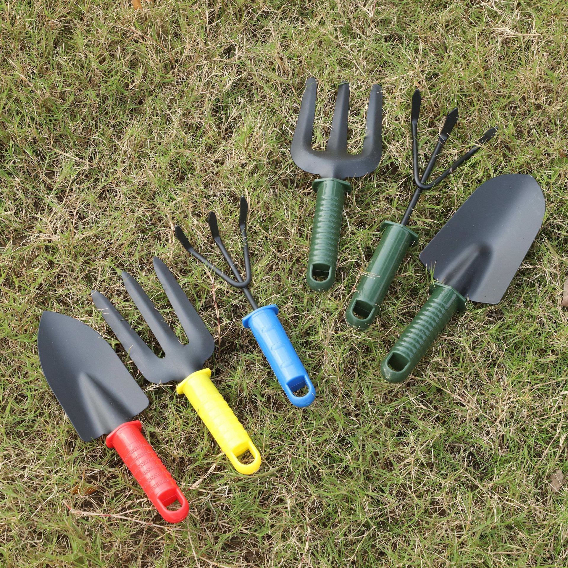 种花种菜栽花铲子拔草园艺铲园林叉耙园林套装塑柄园林工具三件套