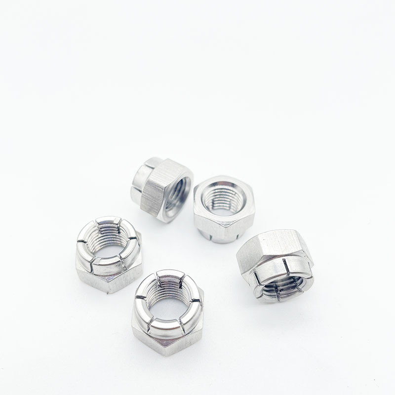 American Standard Embossed Slotted Self-Locking Nut Stainless Steel Hexagonal Nut Monel Locking Screw Wholesale