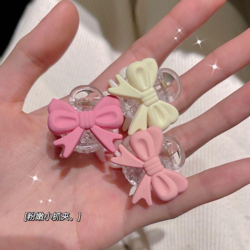 粉嫩蝴蝶结小抓夹可爱甜妹少女心ins学生百搭高马尾神器头饰卡子