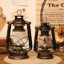 老式复古煤油灯摆件怀旧老物件仿古马灯手提户外露营灯装饰品道展