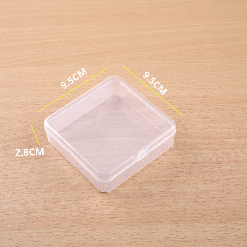 9.5长方形pp塑料盒子长方形透明收纳零件盒正方形小产品包装盒