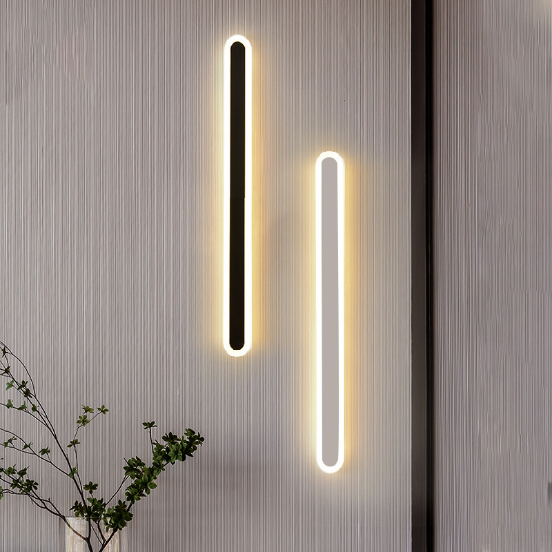 Long LED Wall Lamp Living Room Bedroom Bedside Lamp Minimalistic Modern Line Aisle Balcony Creative Wall Lamp