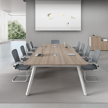 大小型会议桌长条桌简约现代洽谈室阅览长条桌会议室办公桌椅组合