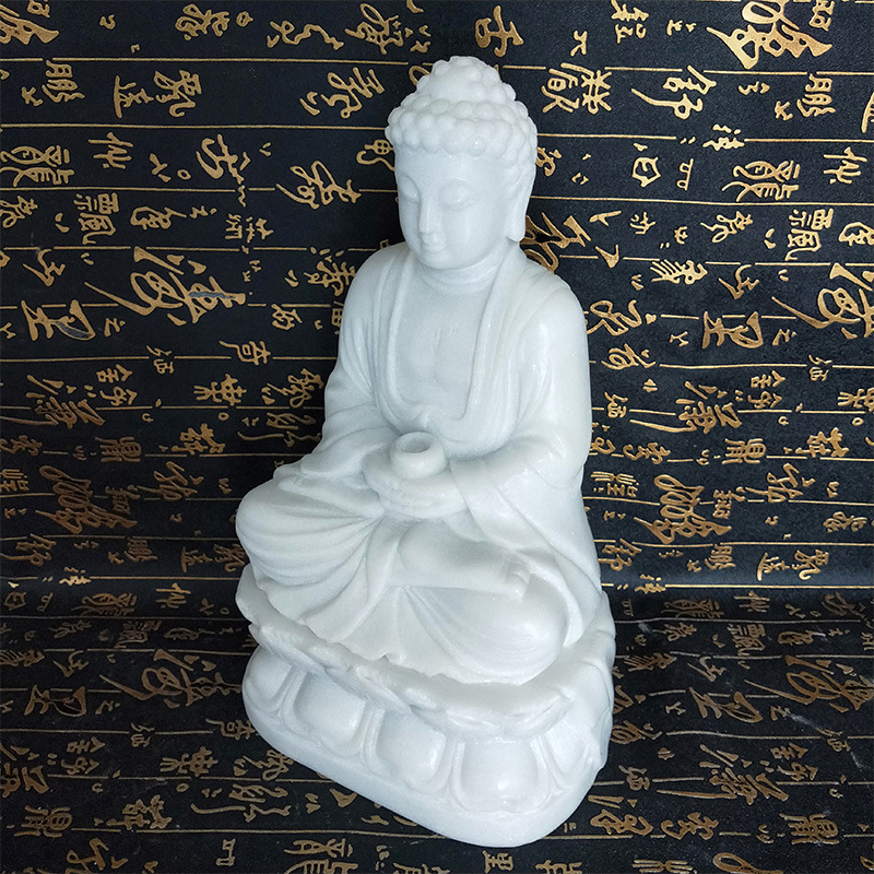 人物汉白玉佛像释迦摩尼摆件寺庙供奉家用菩萨雕塑石头如来佛