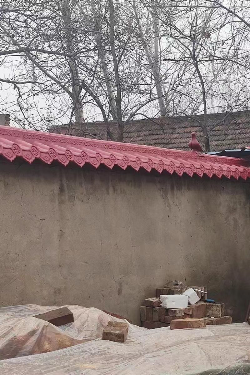 定制围墙瓦双面墙头瓦树脂瓦仿古一体瓦片塑料瓦马头墙瓦压顶瓦片