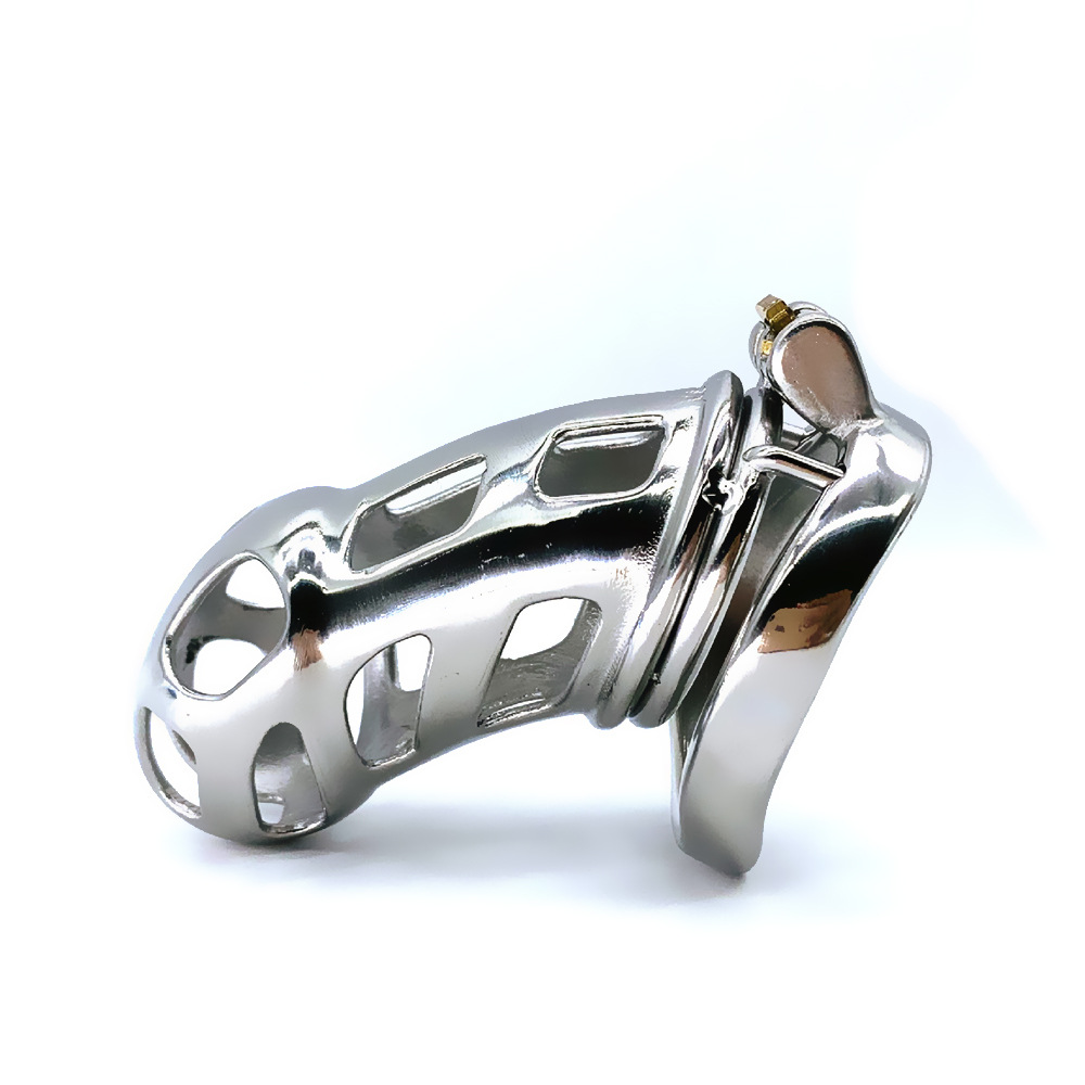 不锈钢眼镜蛇长款男用一体贞操锁光滑无毛刺贞洁器防出轨锁芯暗锁