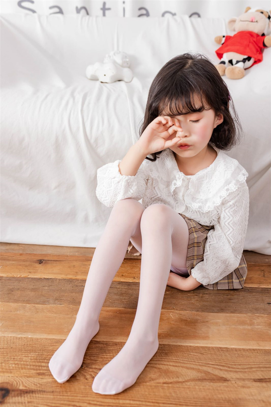 亲子款猫爪袜任意剪丝袜儿童夏季薄款菠萝袜长袜子白色舞蹈袜肉色