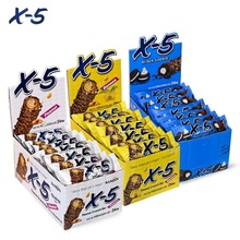 韩国进口三进x5巧克力棒花生坚果能量棒零食批发