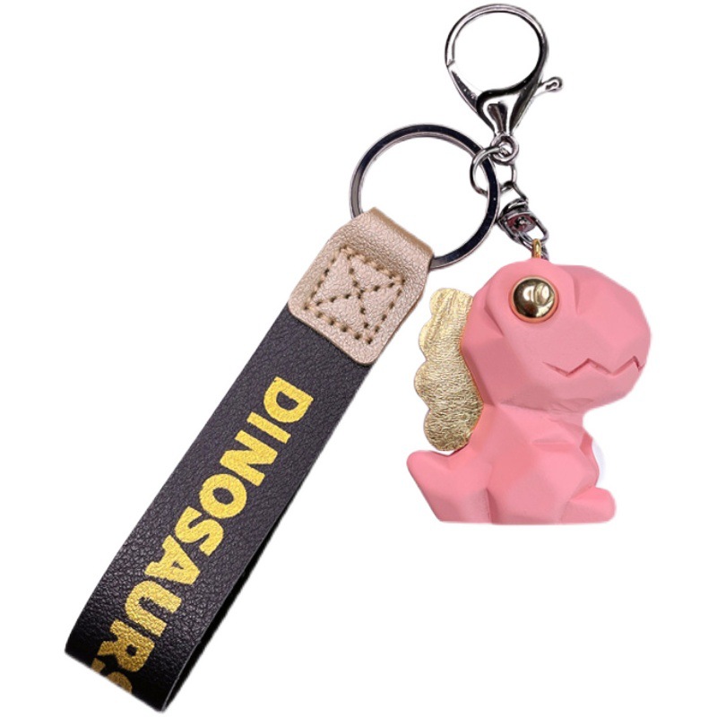 Nordic Style Creative Cut Dinosaur Keychain Pendant Couple Car Bag Small Pendant Cute Doll Key Chain