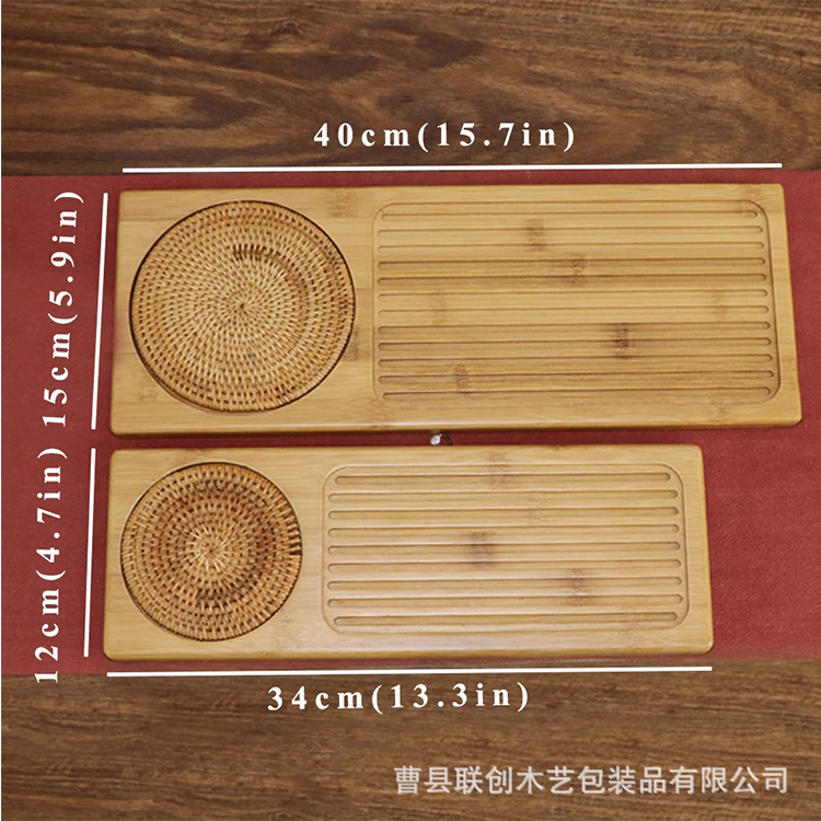 Japanese Style Dry Pour Small Tea Tray Home Travel Wild Bamboo Wood Kung Fu Tea Table Wooden Tea Tray Office Teaware