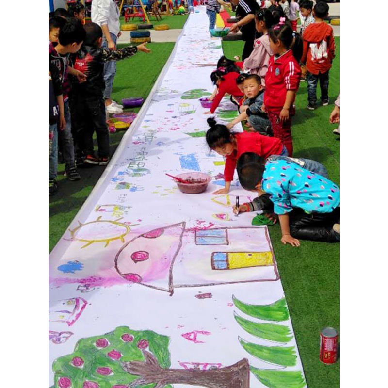 优态儿童启蒙超长卷绘画纸幼儿园亲子百米画画纸宝宝涂鸦纸美术加