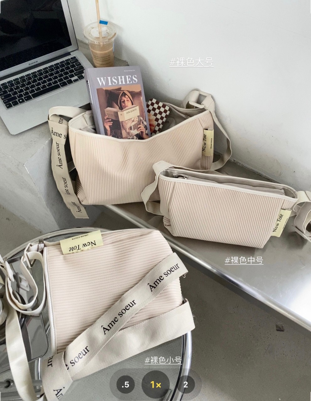 马来西亚creamcouch蛋糕包女包水桶包夏季褶皱软皮托特包