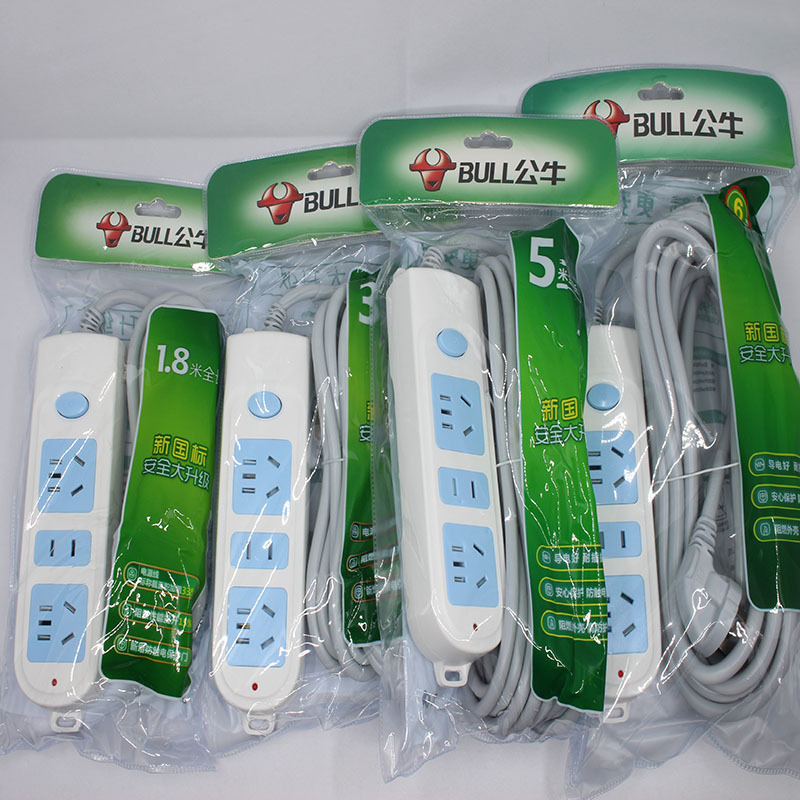 公牛gn-606插排带线家用三插位带开关拖线板1.8米3米正品