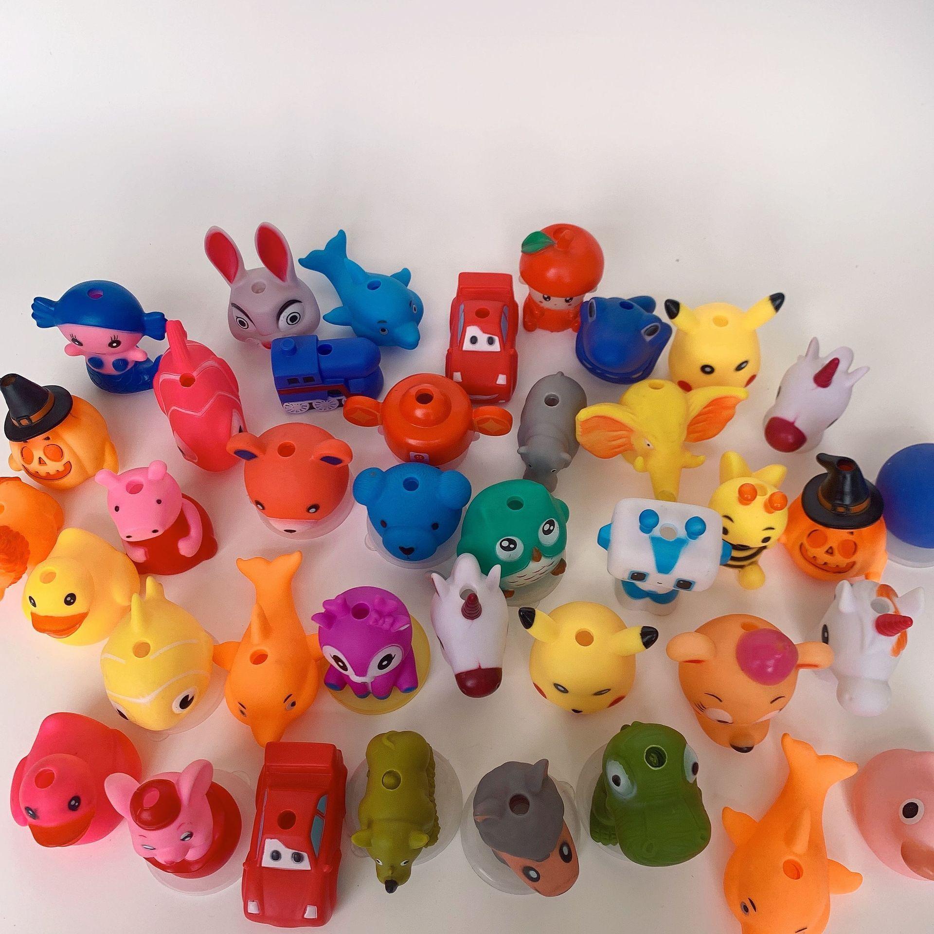 搪胶pvc动物卡通动物头儿童玩具盲盒皮卡丘娃娃玩偶娃娃公仔批发