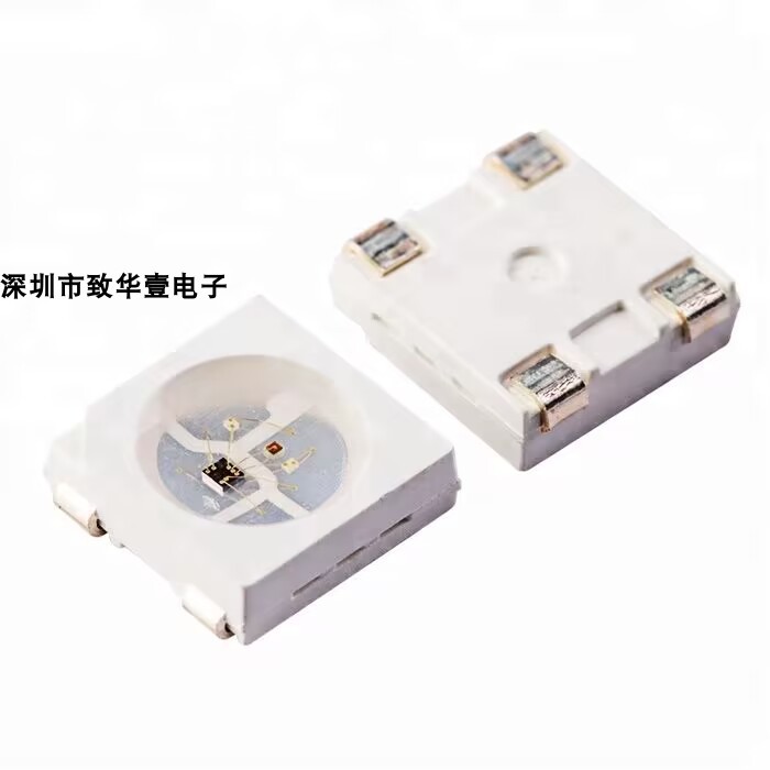 灯带用5050rgb幻彩ws2812b四脚内置ic灯珠6812可编程led发光管