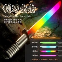 跨境热卖抖音同款发光剑USB充电激光剑网红武士剑玩具刀男孩礼物