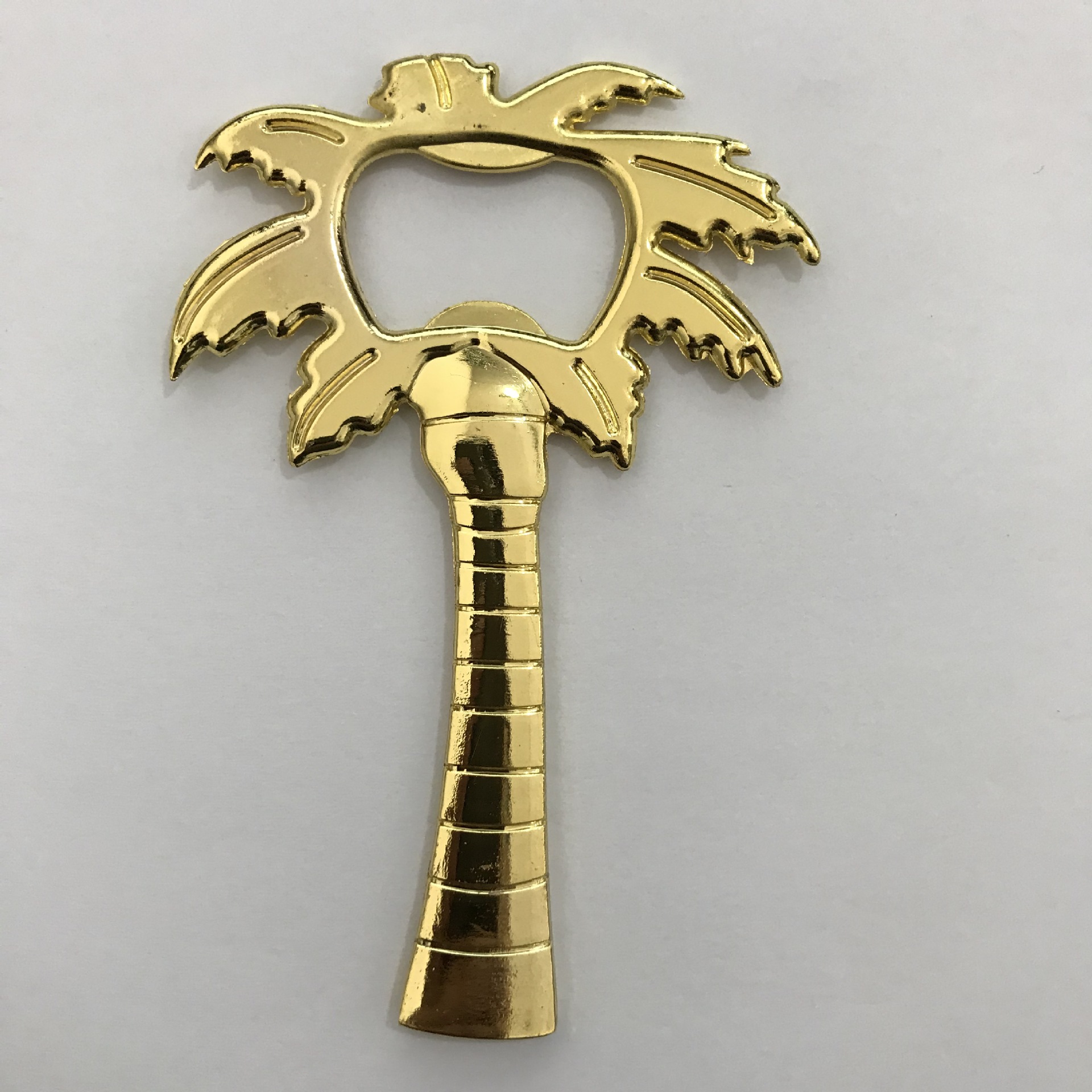 厂家直供简约金属工艺品开瓶器创意婚庆伴手礼椰树开瓶器
