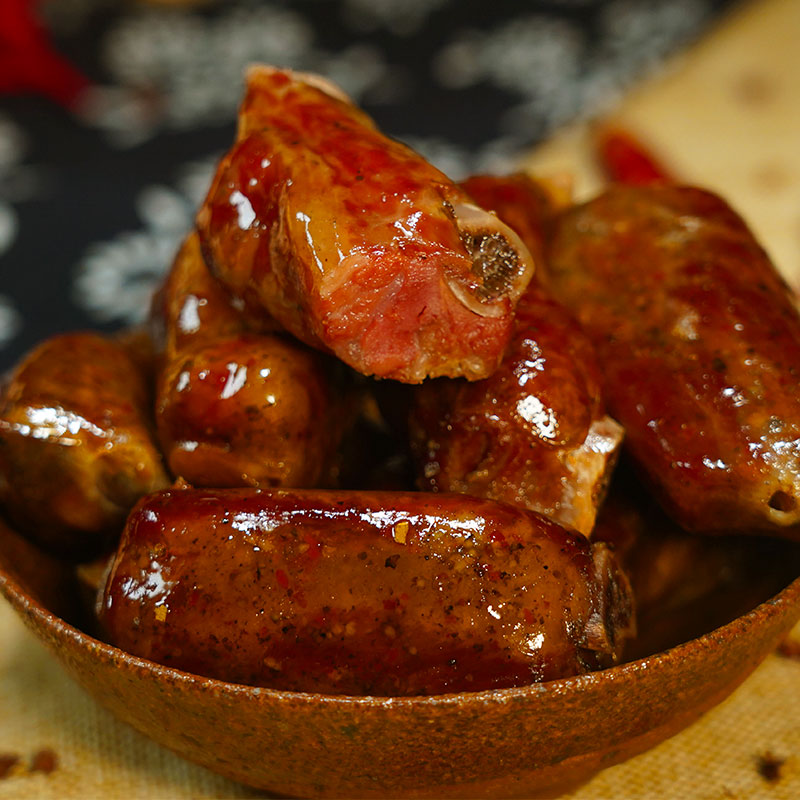 排骨香肠四川重庆特产腊排骨肠农家手工自制麻辣烟熏腊肠腊肉