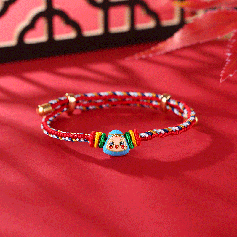 Dragon Boat Festival Carrying Strap Children's Small Rice Dumplings Woven Colorful Rope Bracelet Ethnic Style Bracelet Strand Dragon Boat Festival Ornament Wholesale