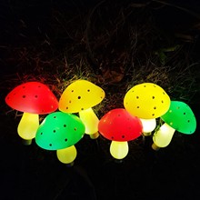 跨境热销新品太阳能户外蘑菇LED灯串室外庭院花园防水蘑菇造型灯