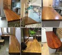 老榆木吧台板实木板原木板装修用板隔板工作台窗台板餐桌板可定