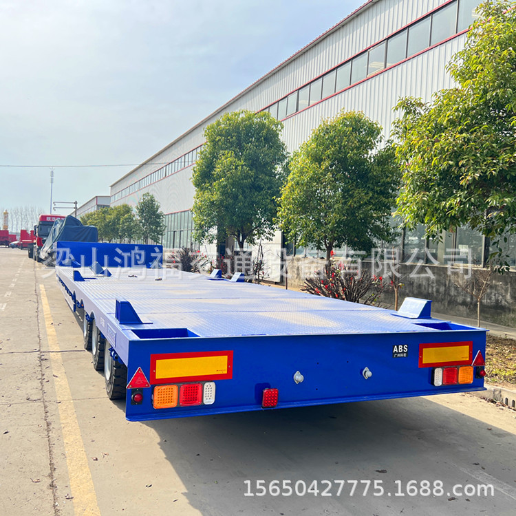 出口低平板半挂车 17米5大板 13米低平板 拉挖掘机运输车-阿里巴巴