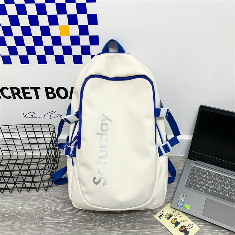 Large Capacity Schoolbag Men's 2022 Junior High School Girls High School Student Backpack College Student Design Sense Ins Style Backpack