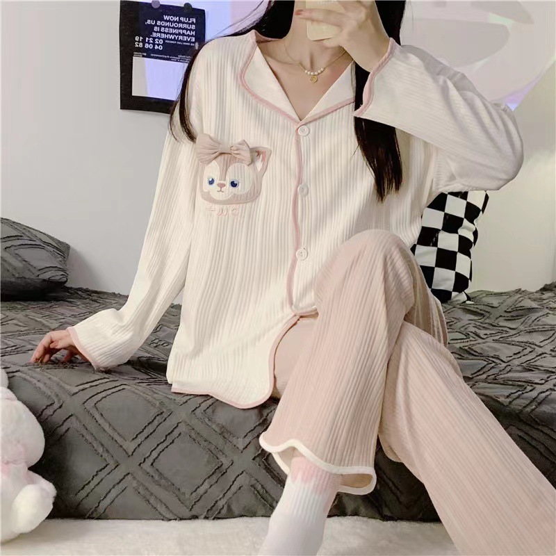 Factory Direct Cross-Border Pajamas Women's Summer Three-Piece Cardigan Short Sleeve Trousers Suit Southeast Asia Hot Sale Quantity Discounts