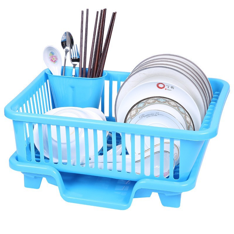 Kitchen Drain Bowl Rack Double-Layer Tableware Bowl and Plates Chopsticks Storage Storage Rack