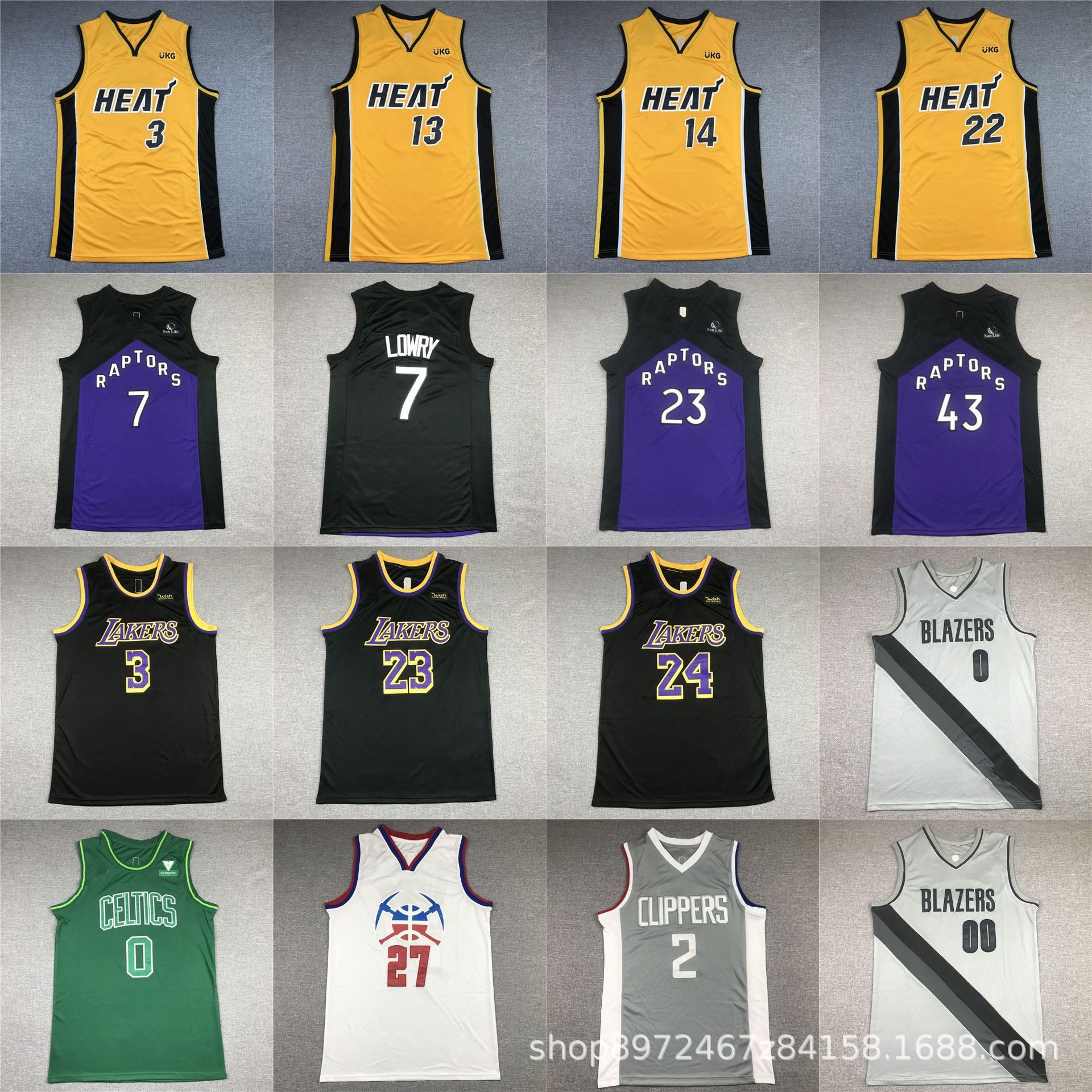 nba球衣 21-22赛季 猛龙 湖人 小牛 快船 掘金 热火队奖励版球衣