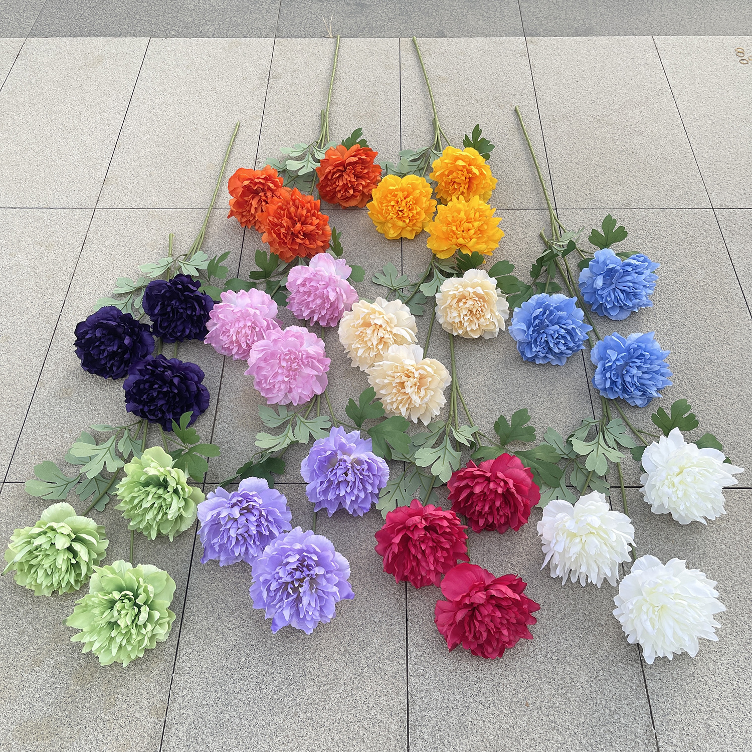 3头珊瑚牡丹 仿真花 婚庆居家装饰假花 批发-阿里巴巴