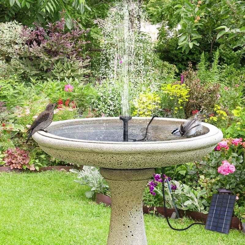 Fountain Solar Square Floating Outdoor Waterproof Pool Decorative Water Pump Feeder Bird Bath Fountain Manufacturer