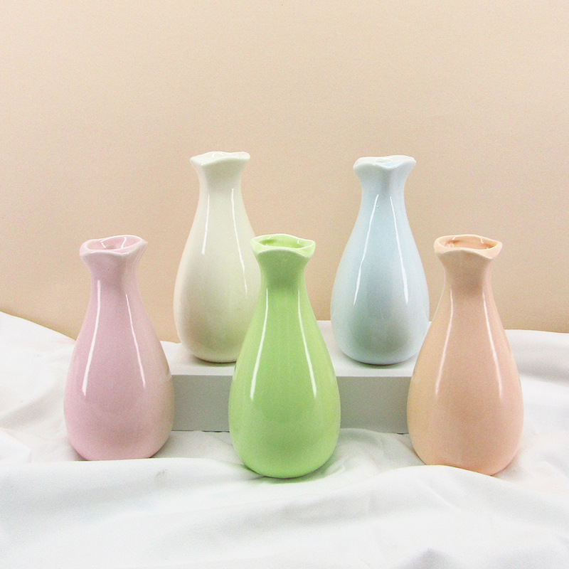 定制陶瓷香薰花瓶多彩干花插花香氛容器陶瓷小瓶子客厅餐桌装饰品