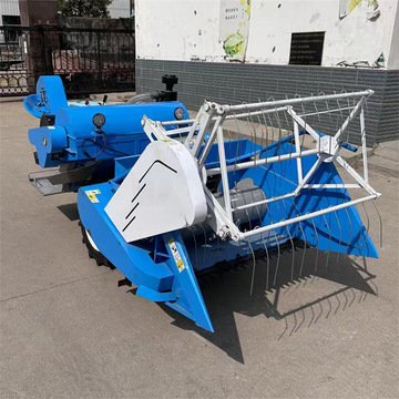 小型稻谷收割机15马力电启动手扶式水稻收获机履带收麦机