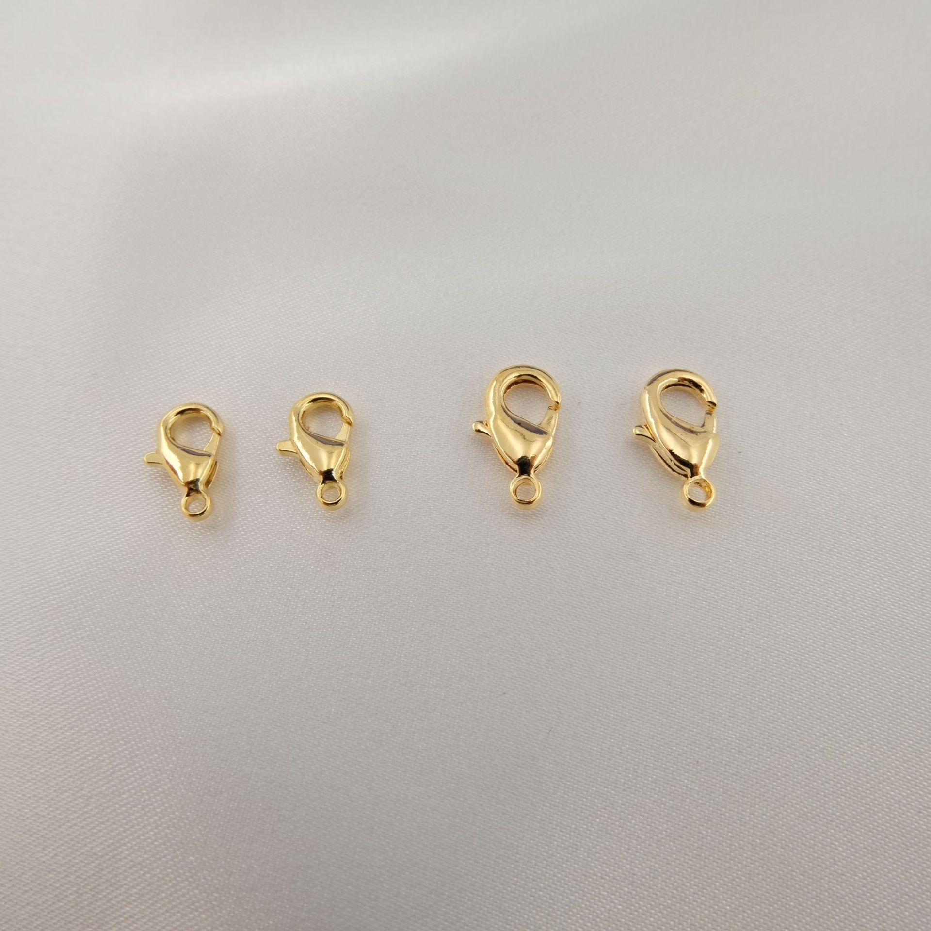 301龙虾扣14k包金项链连接扣小号手链扣10mm保色龙虾扣锌合金材质