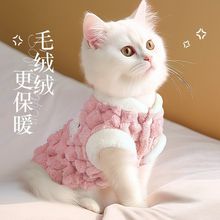 猫咪衣服秋冬季防毛布偶猫衣服宠物衣背心小猫衣服马甲防冻代发
