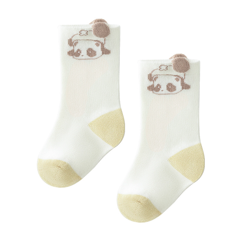 Baby Stockings 2024 Spring New Class a Not Tight Boys Girls Mid-Calf Length Children's Socks Baby Calf Socks