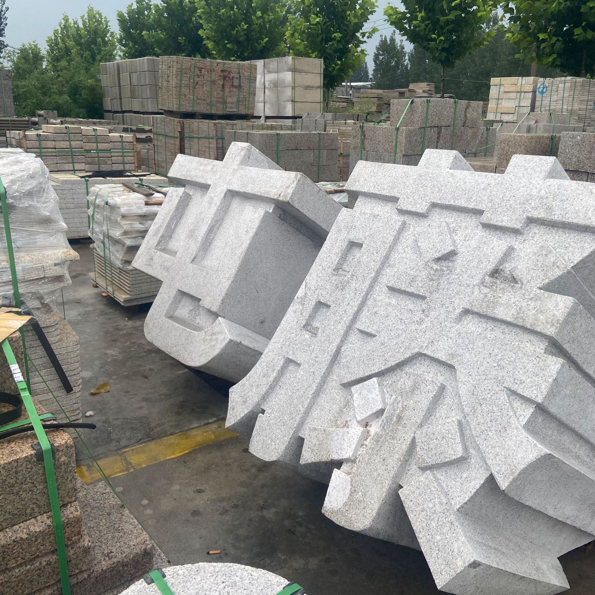 制作石雕立体字三维汉白玉立体字 小区公司门口立体字