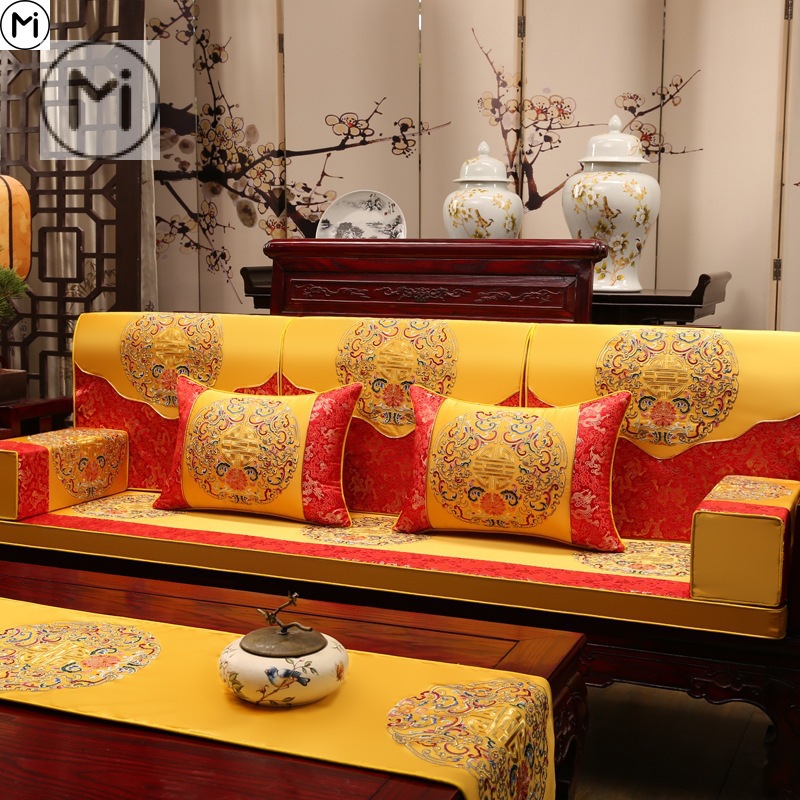 中式红木沙发坐垫古典实木家具坐垫带靠背海绵防滑加厚椅子坐垫套