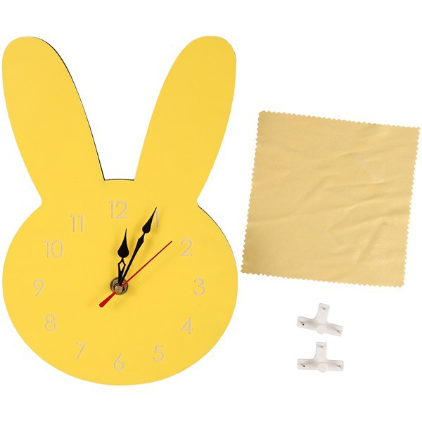 儿童房静音钟表 创意卡通幼儿园兔子挂钟i229851a2