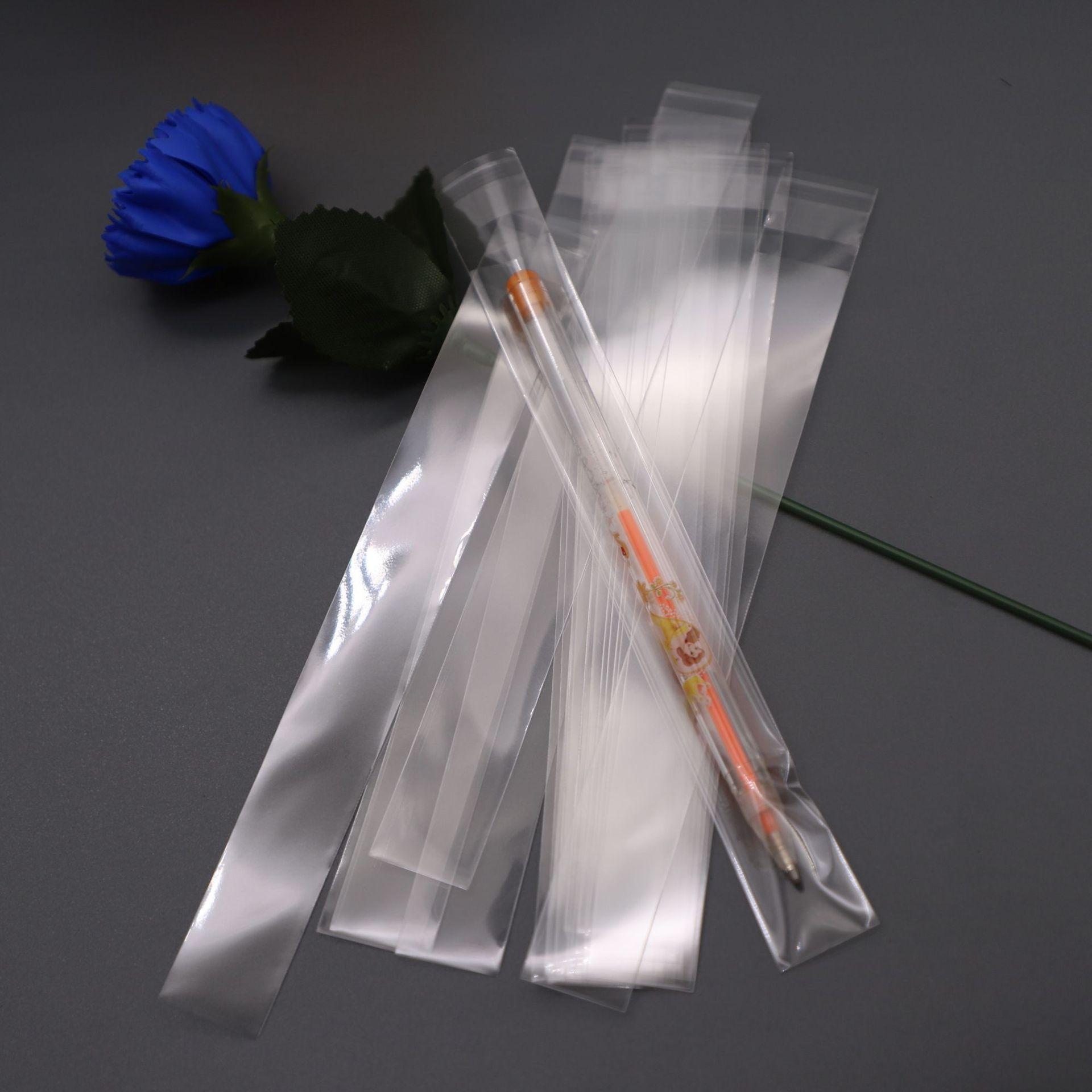 现货食品级玻璃纸透明长条塑料袋4.5*19巧克力棒毛毛虫糕点包装袋