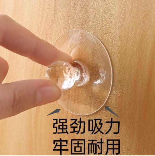 round Punch-Free Suction Cup Wardrobe Adhesive Handle Self-Adhesive Sliding Door Cupboard Drawer Wardrobe Glass Window Door