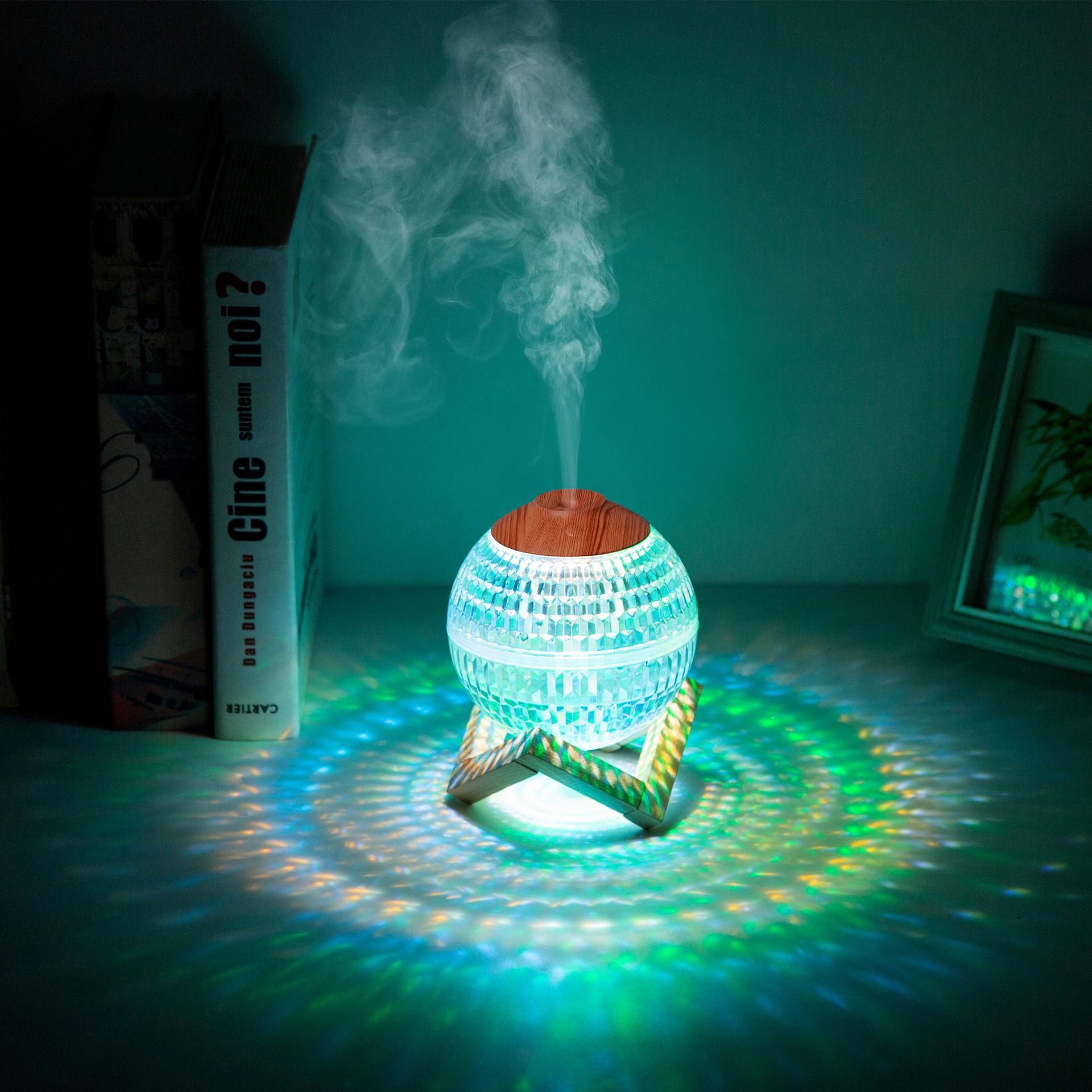 New Internet Celebrity Cross-Border Crystal Ball Humidifier Rgb Colorful Light Color Creative Mini Noiseless Heavy Fog Atomization