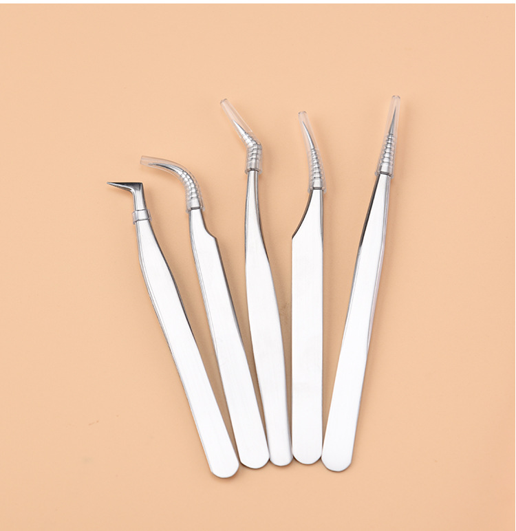 Factory Direct Sales Stainless Steel Eyelash Clip Eyelash Grafting Sticky Eyelash Tool Flowering Tweezers Clip Eyelash Tool Wholesale