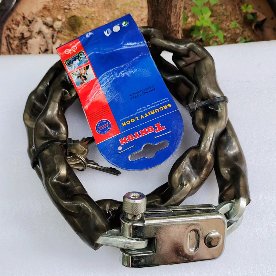 ty727链条锁山地车自行车锁钢链锁防盗锁玻璃门包胶锁-阿里巴巴