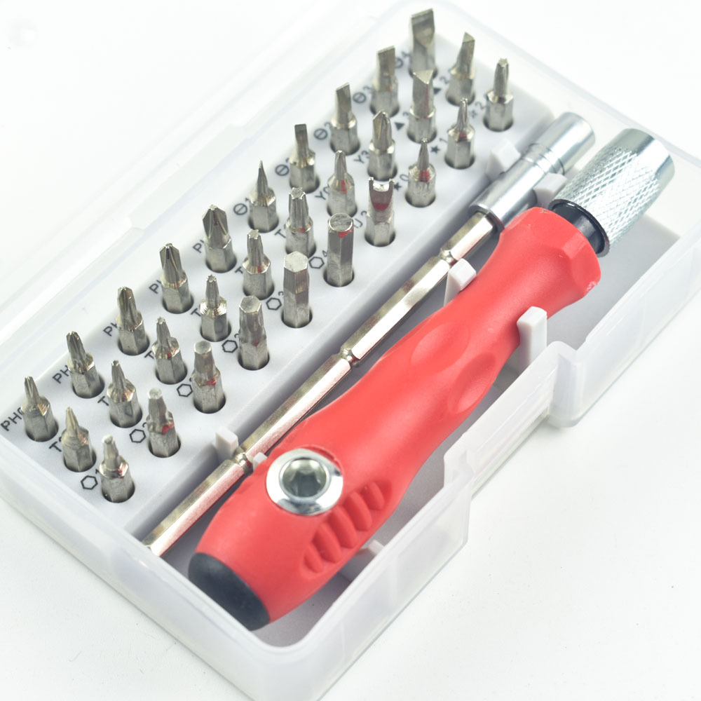 32-in-1 Watch Mobile Phone Disassembly Installation and Maintenance Household 7389 Hardware Tools Multi-Purpose Bit Screwdriver Set